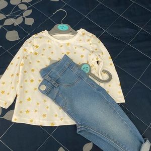 Baby girl skinny jeans and top